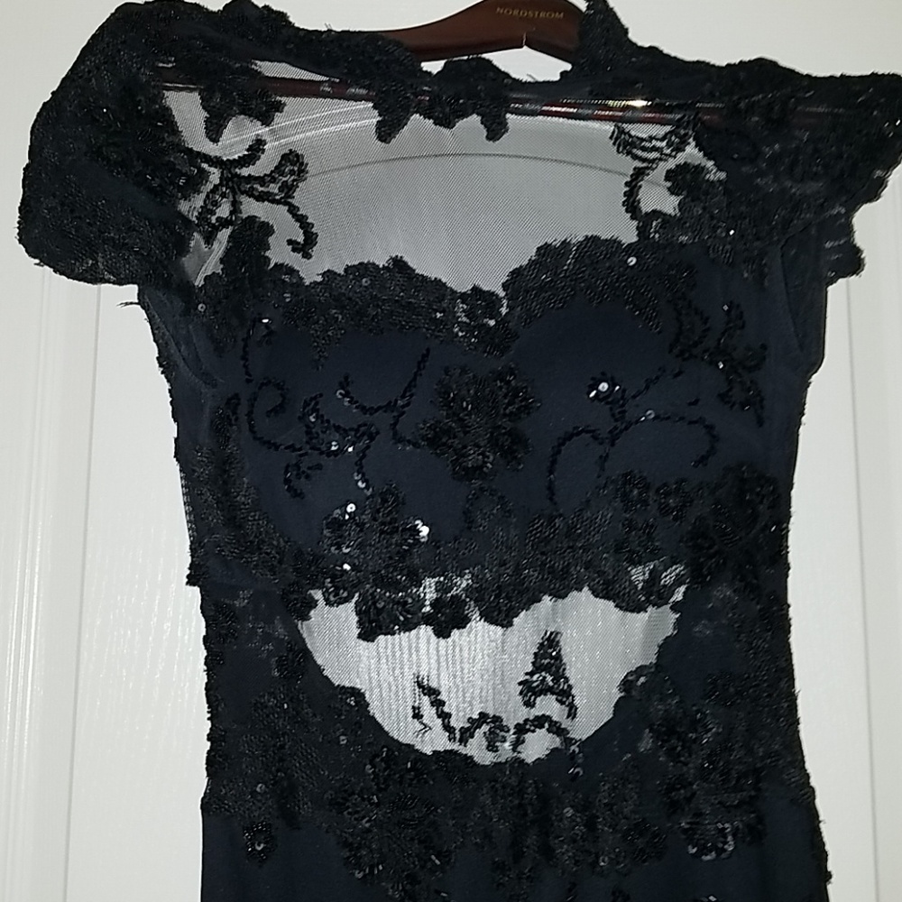 Sequin backless jumpsuit. Size 0